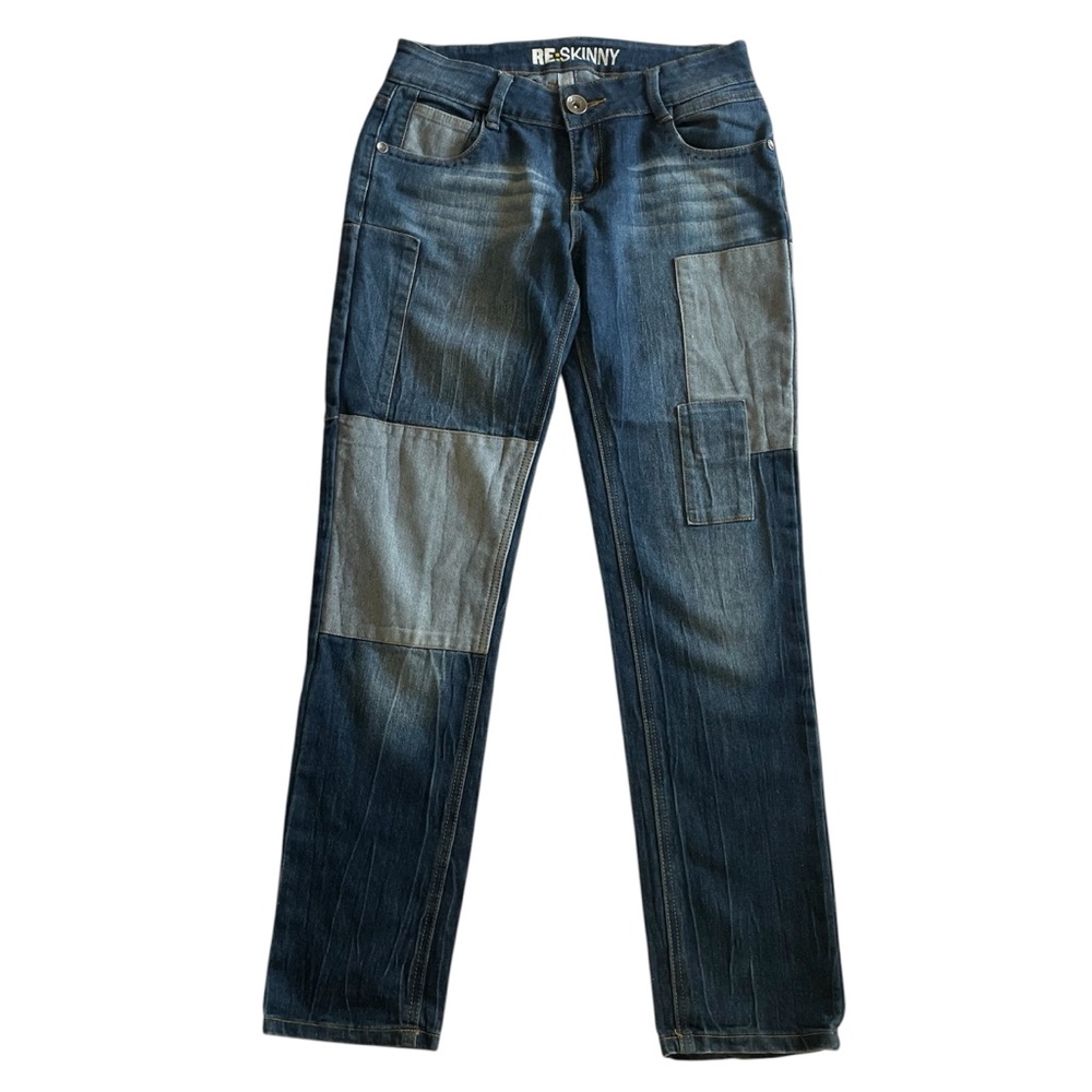 Woolworth Re:Skinny Patchwork Denim Jeans - Dark Blue and Gray Women’s 28
